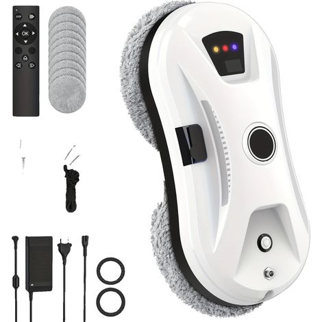 Robot limpiacristales, pulverización automática de agua, mando a distancia, blanco. (1/2)