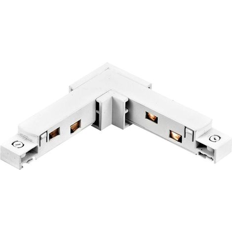 Unión En L Para Carril Magnético - 20mm - Horizontal - Blanco (1/4)