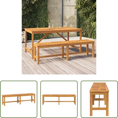 vidaXL Akazienholz Gartenbank - Gartenbank 150 cm Massivholz Akazie (1/5)
