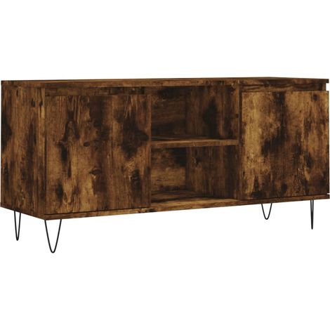 Mobile TV multimediale scaffale TV credenza TV sala da pranzo soggiorno camera da letto rovere affumicato 104 x 35 x 50 cm legno ingegnerizzato marrone 020027313