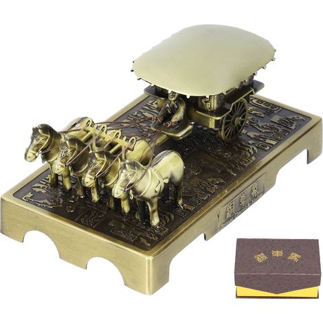 Sculpture Cheval en Terre Cuite Style Vintage - Décoration Bureau Maison Cadeau Original (1/5)