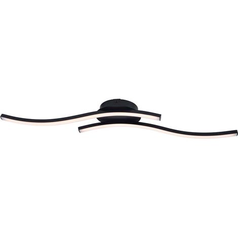 Deckenleuchte Deckenlampe Esszimmerleuchte satiniert 1 flammig schwarz LED 65 cm