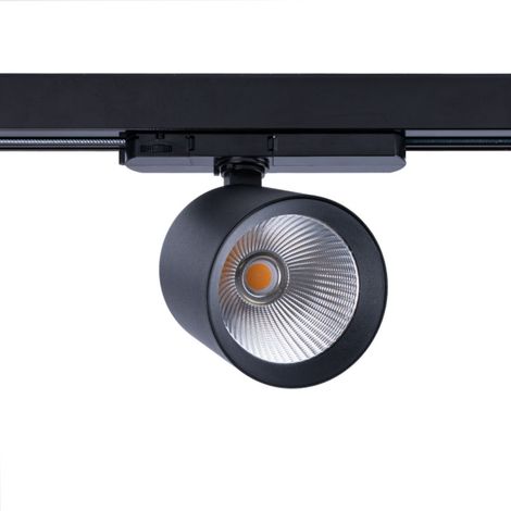 Projecteur LED sur rail triphasé 4000K - 40W - IRC 95 - Driver - Blanc Neutre (1/5)