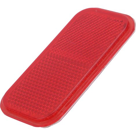 Panneau réflecteur rouge adhésif sécurité nuit, bande autocollante rectangulaire pour voitures et motos, pièce de rechange rétroréfléchissante (1/5)