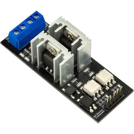 Module de gradation CA à 2 canaux, logique 3,3 V/5 V, CA 50/60 Hz, 220 V/110 V, compatible avec les luminaires, les composants, les ventilateurs et les pompes à eau. (1/5)