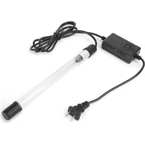 Lampe stérilisatrice UV pour aquarium, tube unique, immersion dans l'eau, désinfection et purification, éclairage submersible anti-algues, compatible réservoir à poissons, modèle standard (1/5)