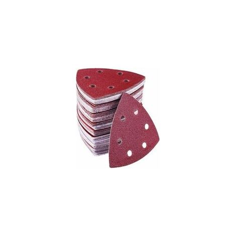 Pack de 72 triangles de ponçage - 6 trous - 90 x 90 x 90 mm - Grain 40/60/80/120/180/240 - Triangles de ponçage pour ponçage et polissage (1/5)