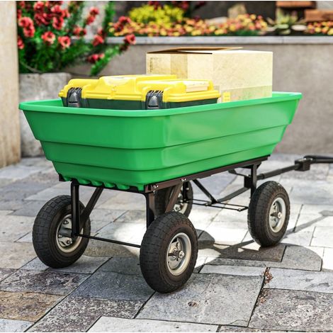 Jeu de 4 roues de rechange pour brouette 80 kg Ø 25,5 cm caoutchouc noir avec roulements (1/5)