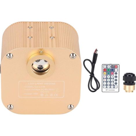 16W LED RGBW Fiber Optic Star Ceiling Light Source Kit/Remote Motor Fiber Light Accessory for Home Car Decoration AC85-265V (1/5)