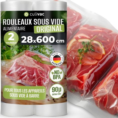 Rouleau sous Vide Alimentaire – , 28x600cm, 2 Rouleaux (1/5)