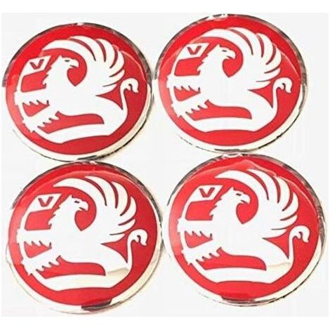 Copricerchi rossi Vauxhall, 60 mm, set da 4. Per Insignia, Corsa, Meriva, Vectra (1/5)