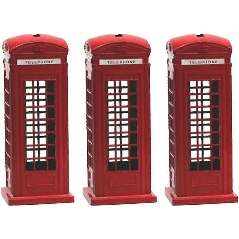 Telefonzellen-Spardose – Souvenir – Ideales Geschenk für Kinder – Dekoration für Zuhause – 18 cm (1/5)