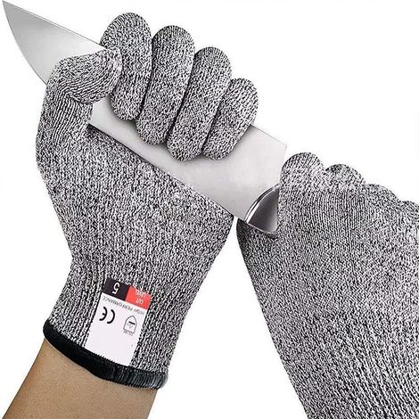 Paire de Gants Anti Coupure - Protection de Niveau 5 - Protection Contre les Coupures du Quotidien (cuisine, bricolage) - Taille L (1/5)