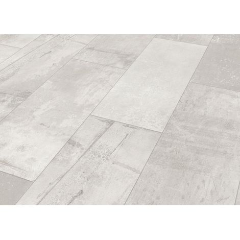 Classen Visiogrande Laminatfliese Megaloc Aquaprotect 60,4 x 28 cm Fließestrich altweiß Laminat (1/3)