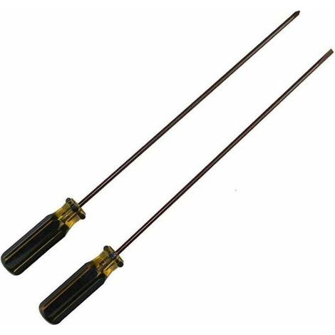 Tournevis extra-long à tête cruciforme et à lame plate de 300 mm, tournevis à fente et Phillips, 2 paquets de tournevis magnétique pour machine à coudre réparation de voiture outil à main bricolage (1/5)