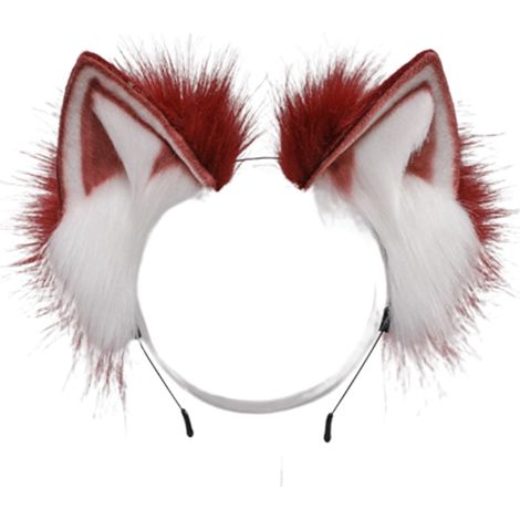 Serre-tête oreilles d'animaux duveteux (renard, loup, chat, chien) - Accessoire de coiffure pour Halloween et autres fêtes. (1/5)