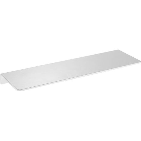 1 étagère de douche, aluminium et mélamine, blanche, 30 x 12 x 5 cm, montage adhésif ou vissé, pour salle de bain lavabo coiffeuse (1/4)
