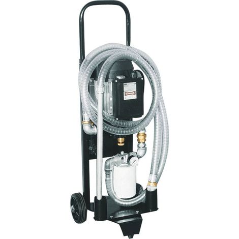 Elektrische Flügelrad-Ölpumpe 230V mit Filter und Schläuchen auf fahrbarem Wagen PIUSI - 08509