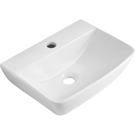 Lavabo en céramique STOLZ 41x30cm, blanc (1/3)