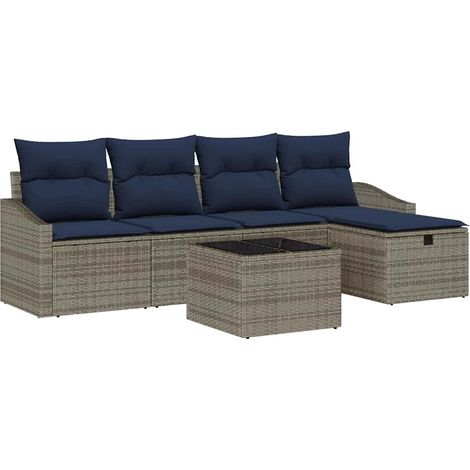 Maison Exclusive - Sofa Set mit Kissen 5 pcs Poly-Rattan