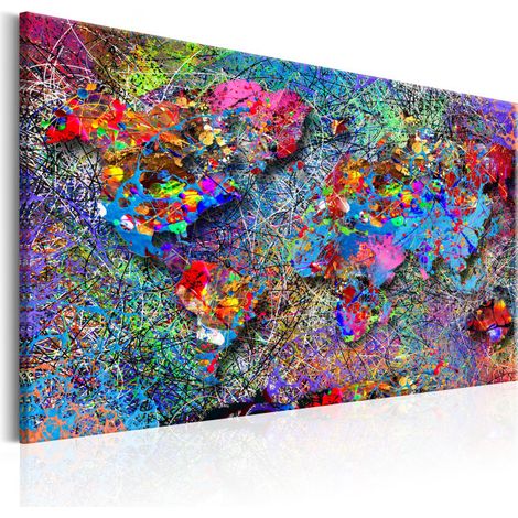 Tableau Imprimé "Map : Jackson Pollock Inspiration" 40 x 60 cm (1/2)