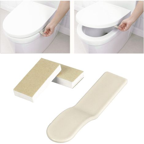 Lève-abattant de toilette mignon et pratique, couleur kaki, pour éviter les contacts sales. Poignée de levage pour la maison. (1/5)