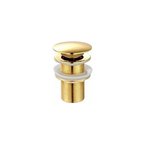 Bonde évier pop-up moderne – Laiton massif avec trop-plein – Installation rapide sans outils – Raccord standard 1' (1/5)