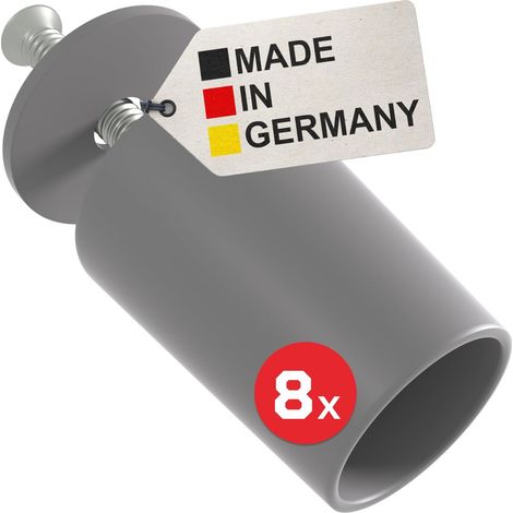 Bauheld® Stopper per avvolgibili 27mm [8 pezzi] - Realizzati in Germania, tamponi di arresto in robusto plastica - Stopper di arresto per avvolgibili con viti - Adatti per avvolgibili a lamelle