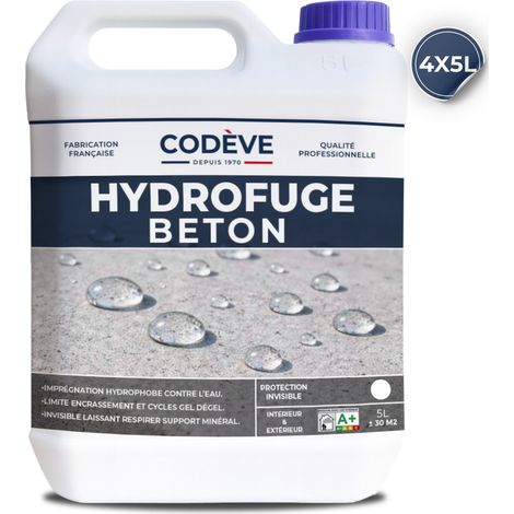 Hydrofuge Beton - 20 L - Codeve Bois - Béton Contre Les Infiltrations En Intérieur Et Extérieur.