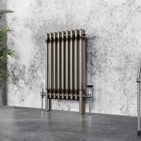 Traditional Cast Iron Style Radiator Raw Metal Central Heating 2 Column 600x425mm
