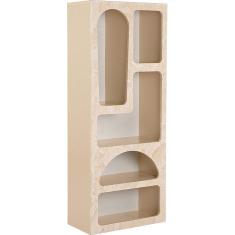 Scaffale con 5 nicchie Effetto marmo Beige - LUELA