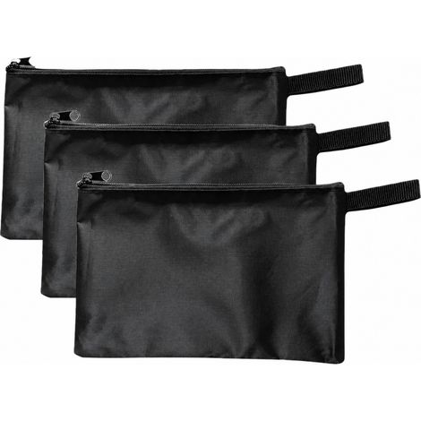 Sac de rangement en toile avec fermeture éclair noir 280 x 130 (1/5)