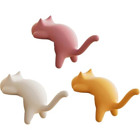 Niedlicher Katzen-Schreibtischhaken – kein Bohren erforderlich – für Schlüssel & Taschen (1/5)