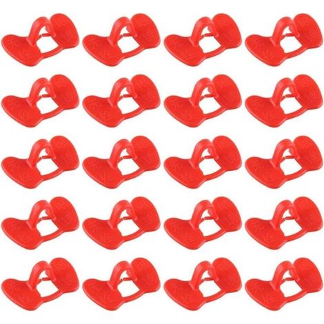 20 Pcs Lunettes de poulet, Pas de Lunettes de Poulet à Boulonner, Les Lunettes Anti-picage Des Poulets équipement Agricole Rouge (1/5)
