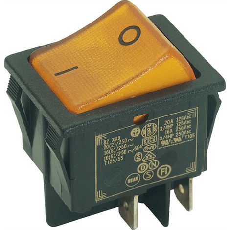 Interrupteur bachmann 3652 deux pôles éclairé 16A 250V