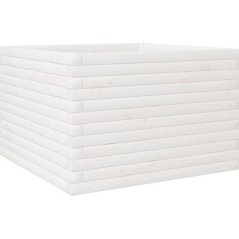 Maison Exclusive - Jardinière blanc 70x70x45,5 cm bois de pin massif