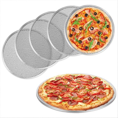 Nahtlose Aluminium-Pizzapfanne, 6er-Set (1/5)