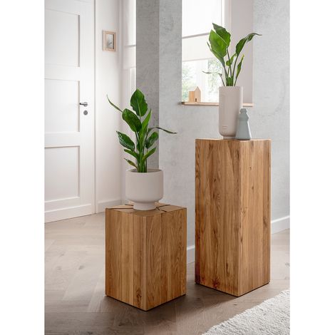 Beistelltisch Set 2-teilig modern in Eiche massiv geölt KIMBERLEY-69 (1/5)