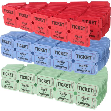 tickets de tombola imprimables sur papier pour événements et