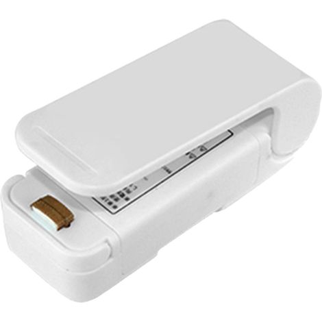 Scelleuse de sacs Portable, presse manuelle, Machine de thermoscellage domestique pour aliments, Fruits secs, sacs d'emballage de collations, blanc (1/5)