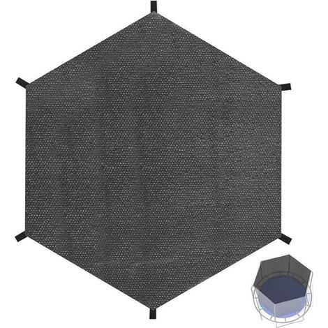 HOXILEELEO - Bâche de protection solaire pour trampoline, diamètre 244cm,pour trampoline à 6 barres, filet de protection solaire,résistant aux UV (1/5)