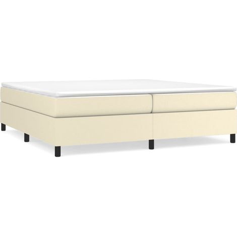 Maison Exclusive - Cama box spring con colchón cuero sintético cr (1/5)