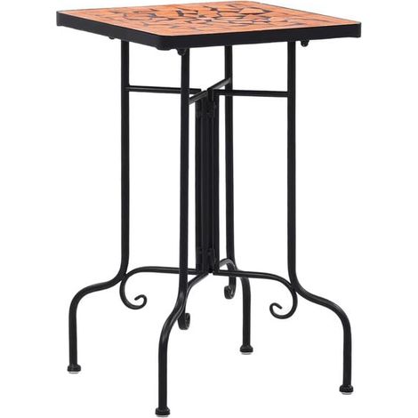 petite table à manger en mosaïque, céramique en terre cuite (1/5)