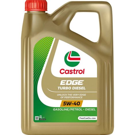 OLIO MOTORE LUBRIFICANTE CASTROL EDGE TURBO DIESEL 5W-40 Q3 TITANIUM 4L (1/4)