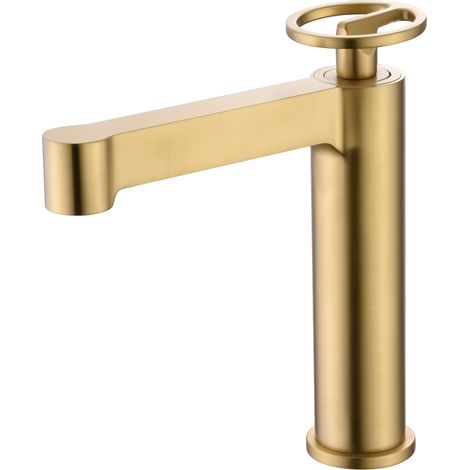 Monomando lavabo Olimpo oro cepillado