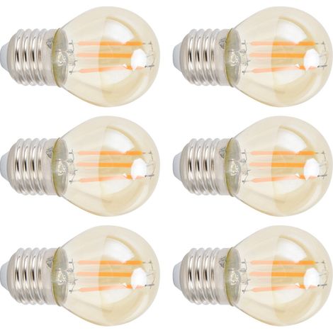 Stück Vintage-LED-Glühbirnen, goldfarbenes Glas, dimmbar, G45 E27, 4 W, Glühfaden, warmweißes Licht, 360 lm (1/5)
