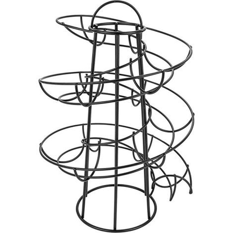 Dispensador de huevos en espiral Eosnow, soporte de alambre, organizador de almacenamiento de huevos de gallina, soporte de exhibición, cesta para encimera de cocina (1/3)