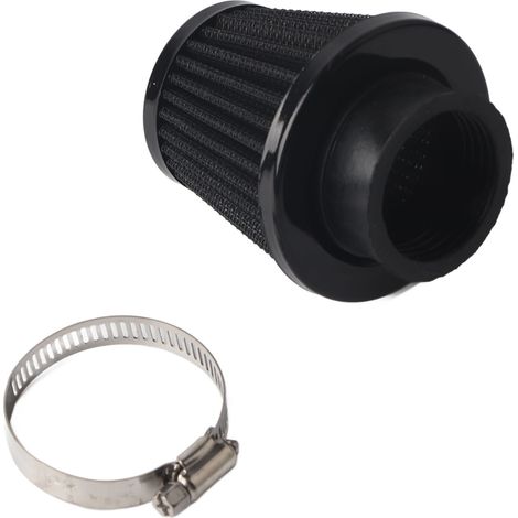Filtre à air 38mm d'admission pour moto tout-terrain, quad, buggy, dirt bike - Kit d'induction noir (1/5)