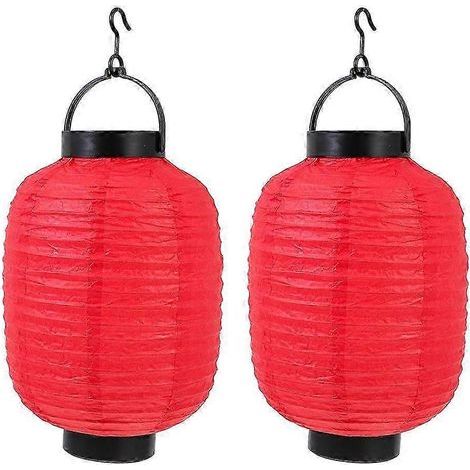 Lanterne japonaise en papier décorative avec 2 lanternes rouges suspendues décoratives (1/5)