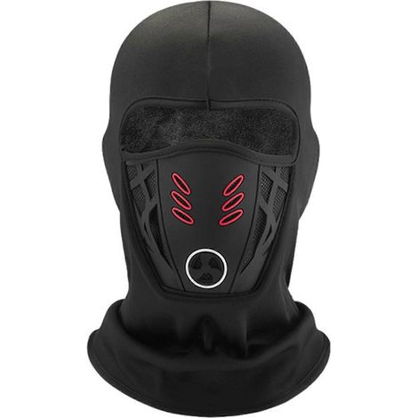 Masque de protection hivernal - Cagoule coupe-vent et thermique pour le ski, la moto et le vélo, masque noir unisexe (1/5)